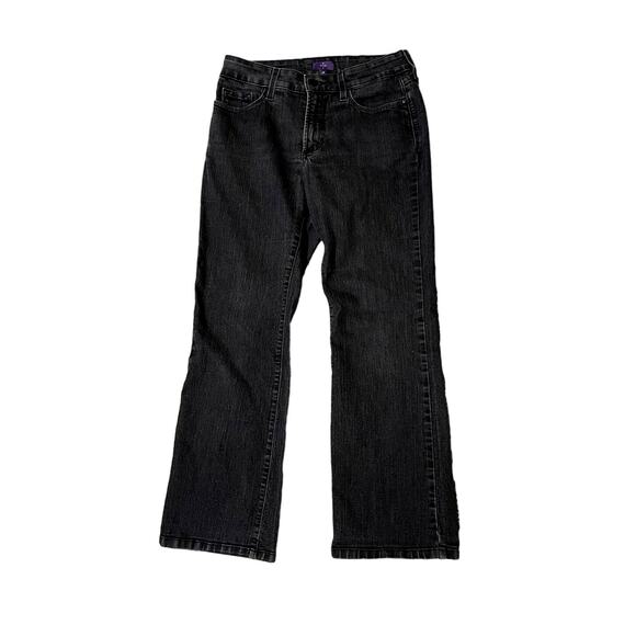 NYDJ-Not Your Daughter's Jeans Faux Leather‎ Pocket Accents Bootcut Black SZ 6P - Picture 3 of 12